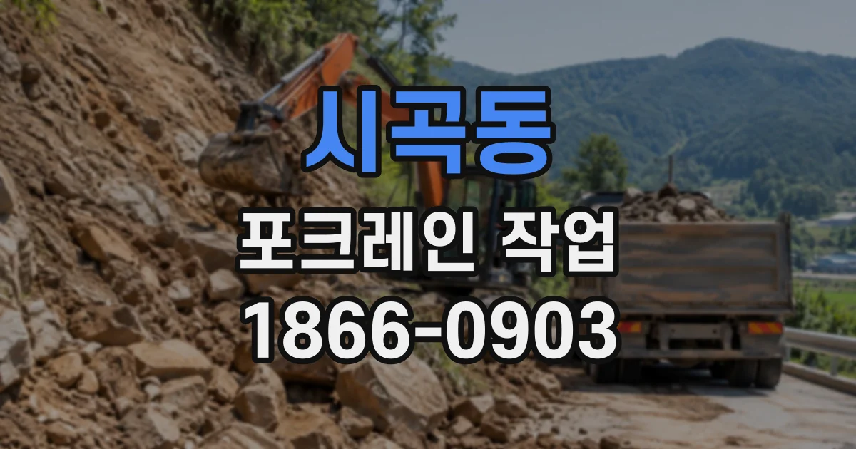 시곡동 포크레인작업