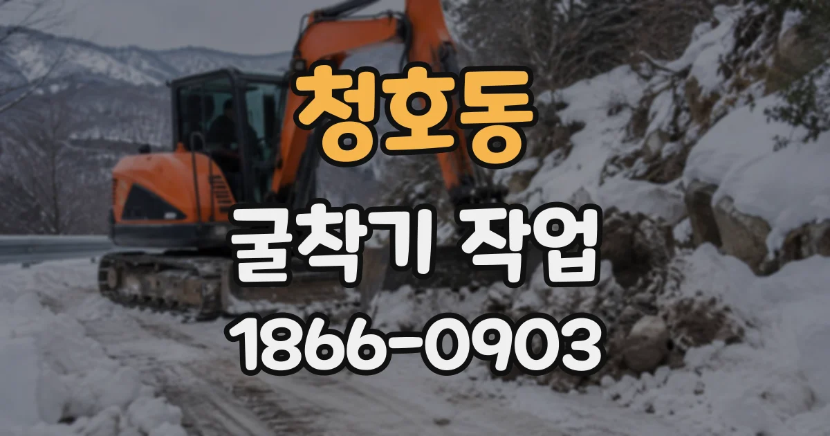 청호동 굴착기작업