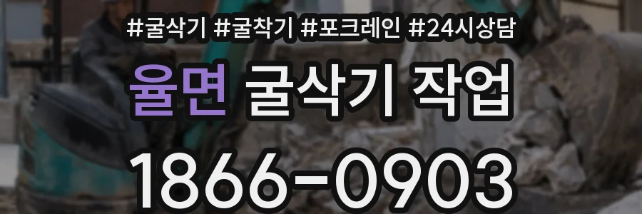 율면 굴삭기 작업