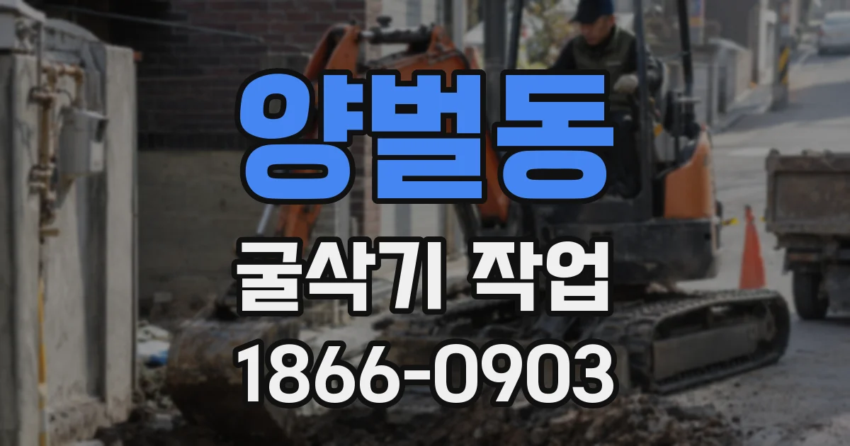 양벌동 굴삭기 작업