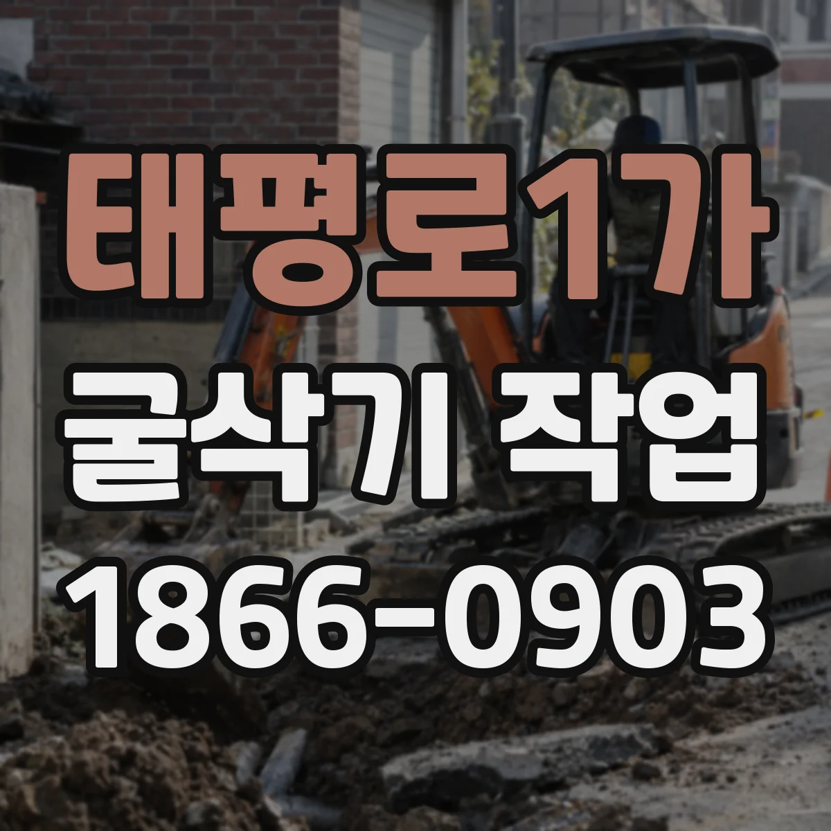태평로1가 굴삭기 작업