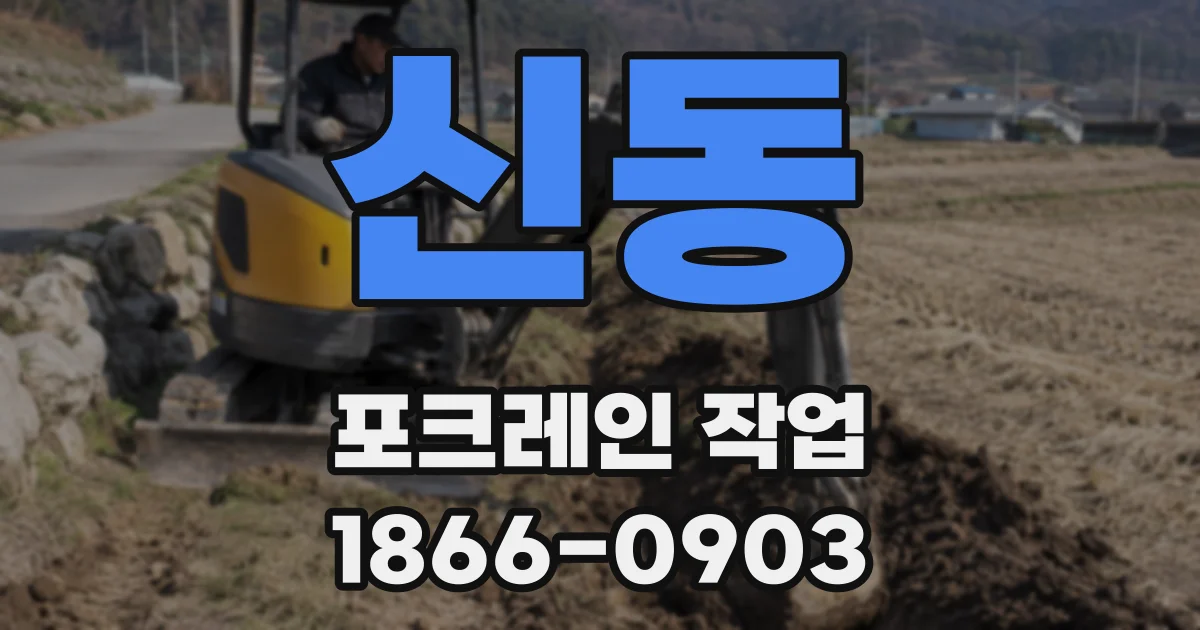 신동 포크레인 작업