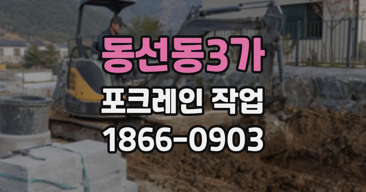 동선동3가 포크레인 작업