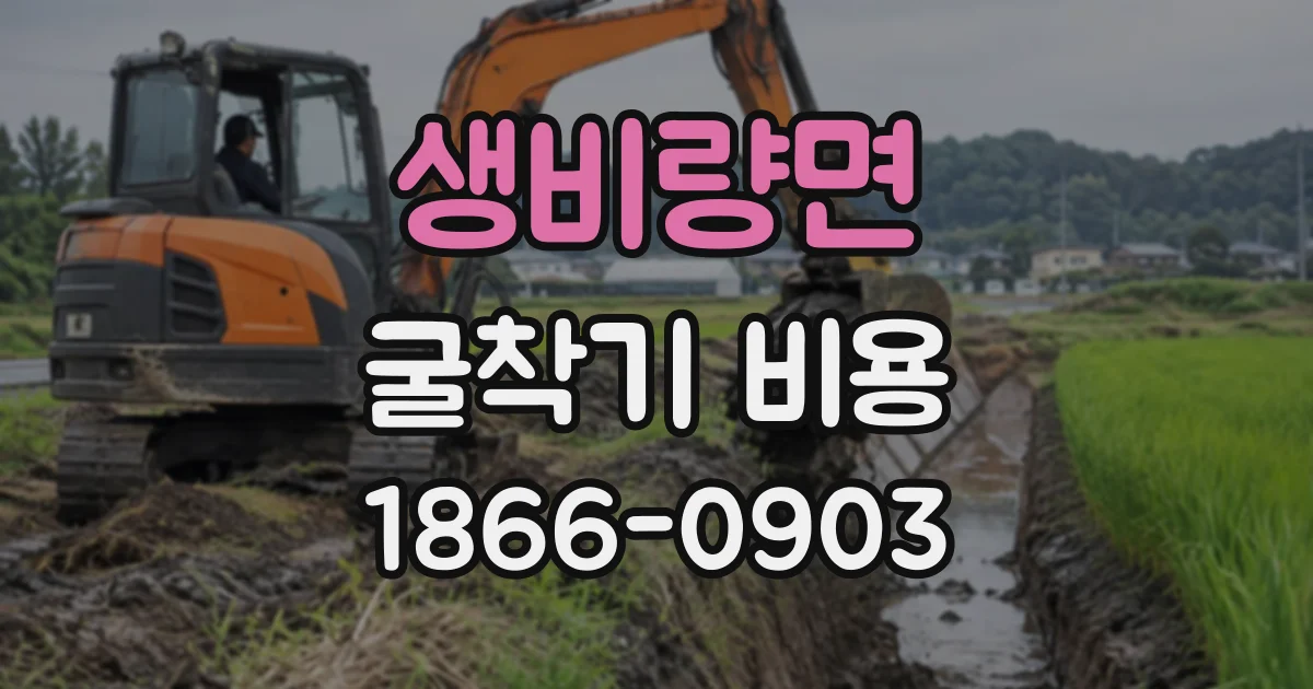 생비량면 굴착기비용