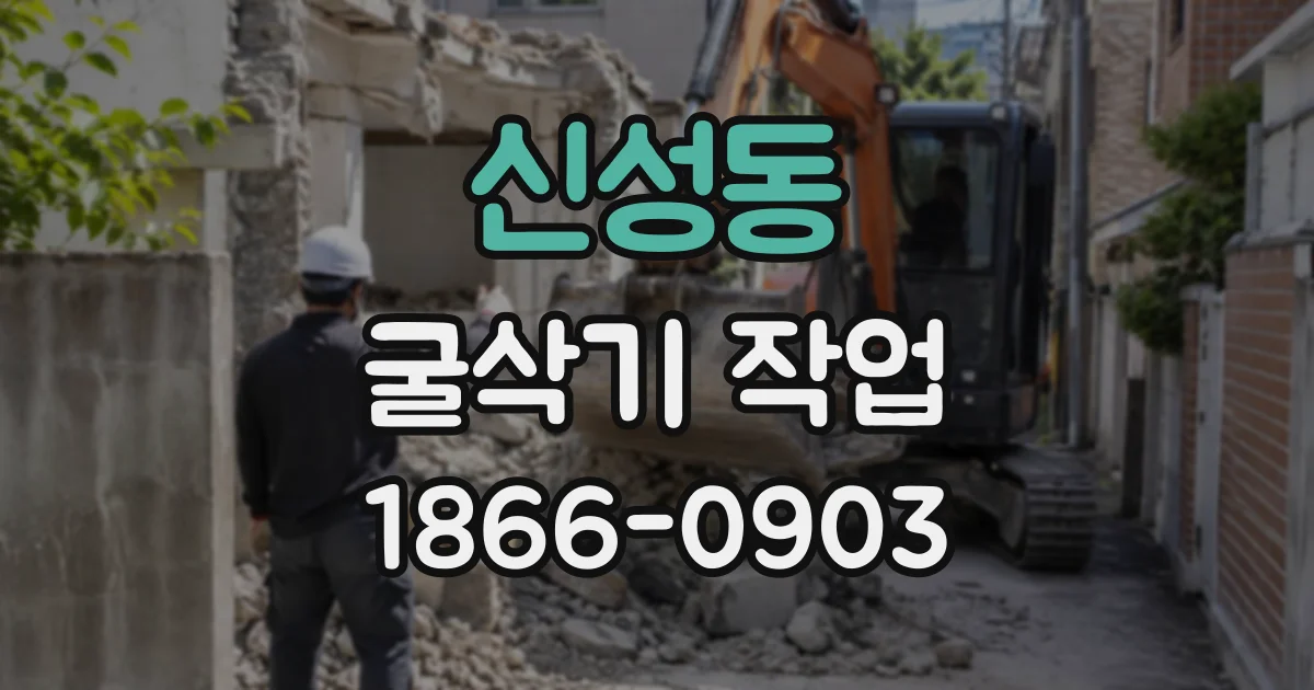 신성동 굴삭기작업