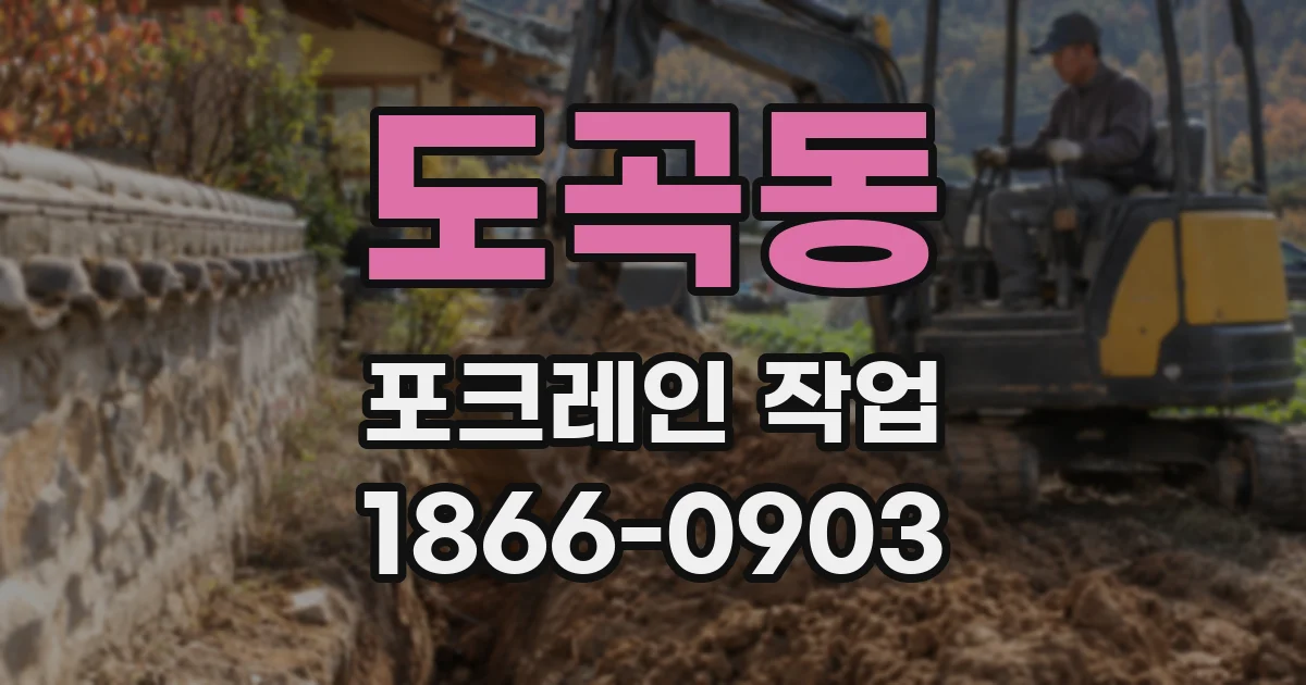 도곡동 포크레인 작업
