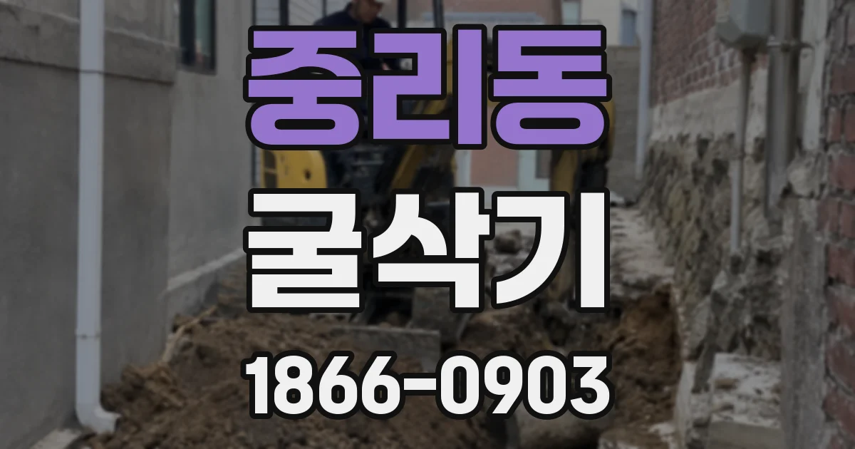 중리동 굴삭기