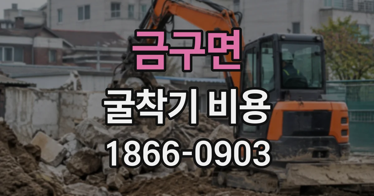 금구면 굴착기비용