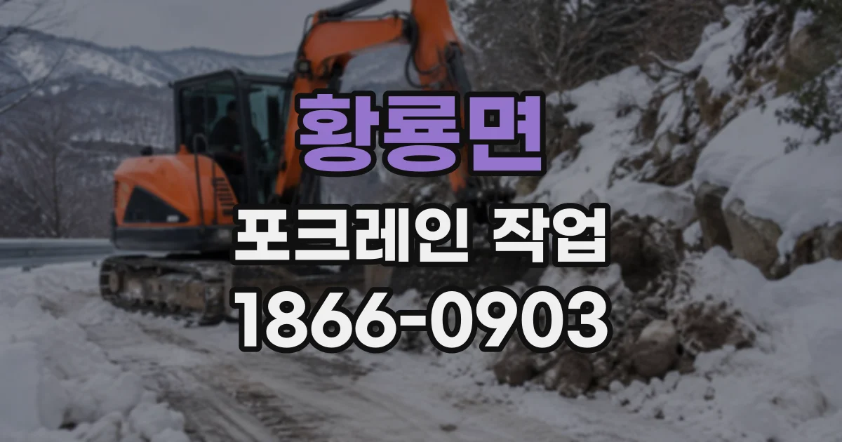 황룡면 포크레인작업