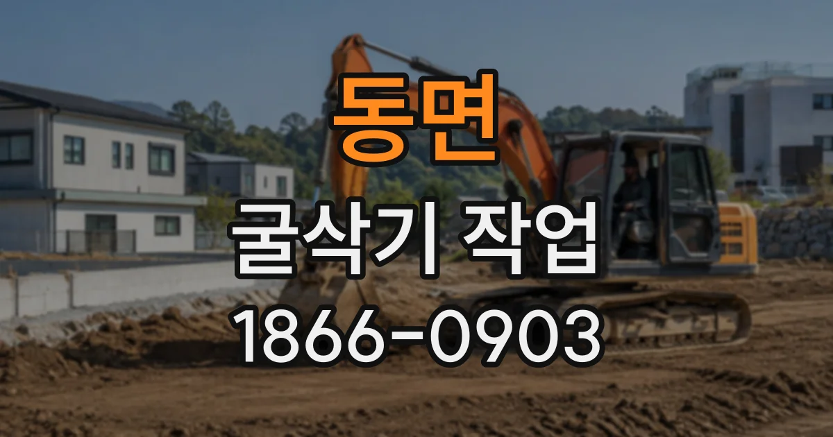 동면 굴삭기작업