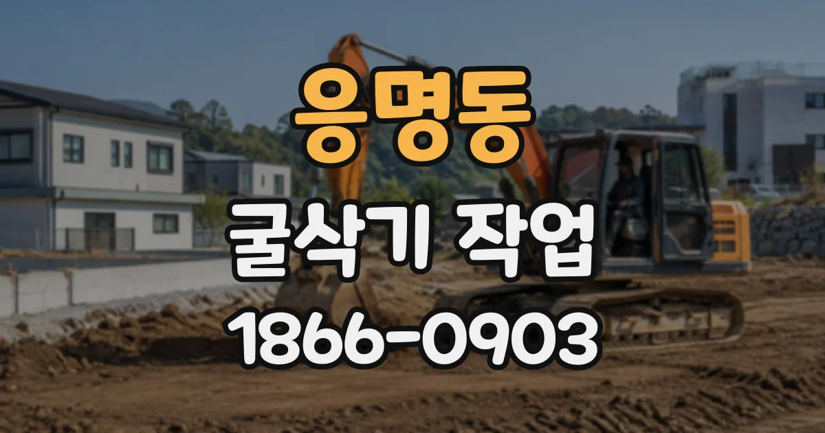 응명동 굴삭기작업