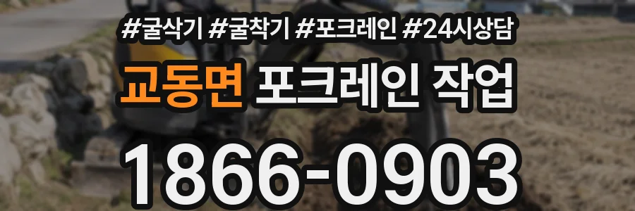 교동면 포크레인 작업
