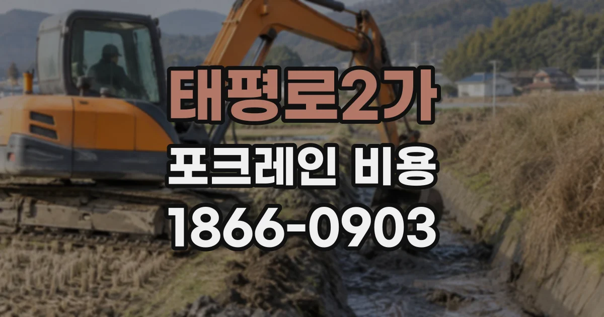 태평로2가 포크레인비용
