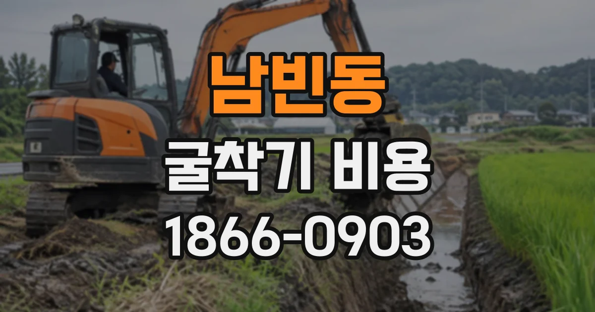 남빈동 굴착기비용