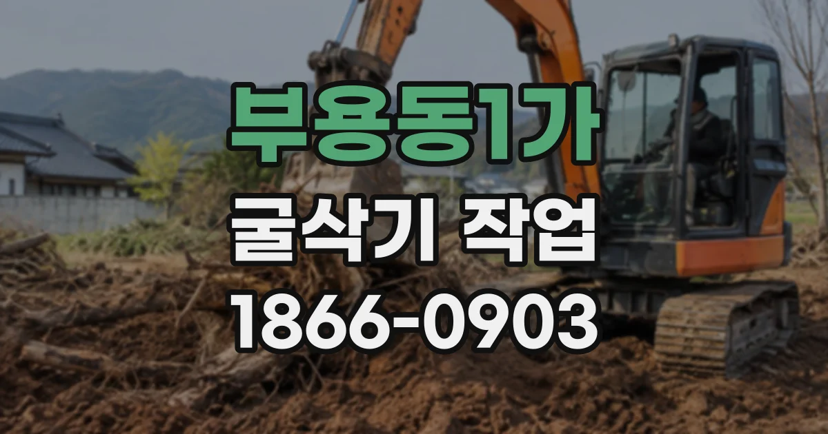 부용동1가 굴삭기작업