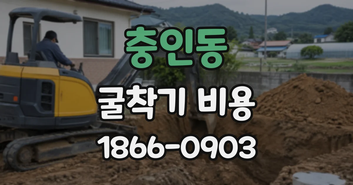 충인동 굴착기비용