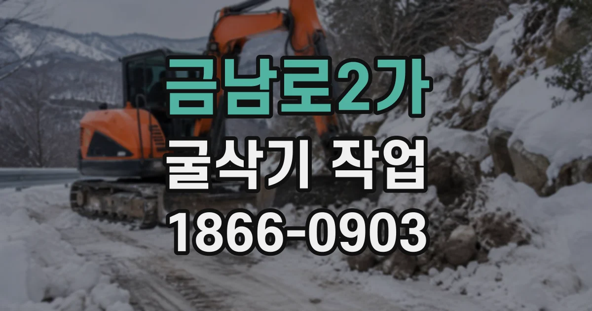 금남로2가 굴삭기작업