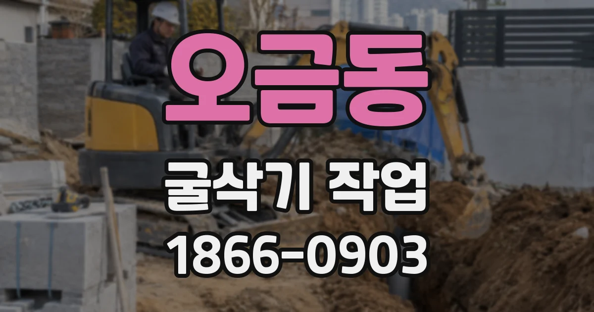 오금동 굴삭기 작업