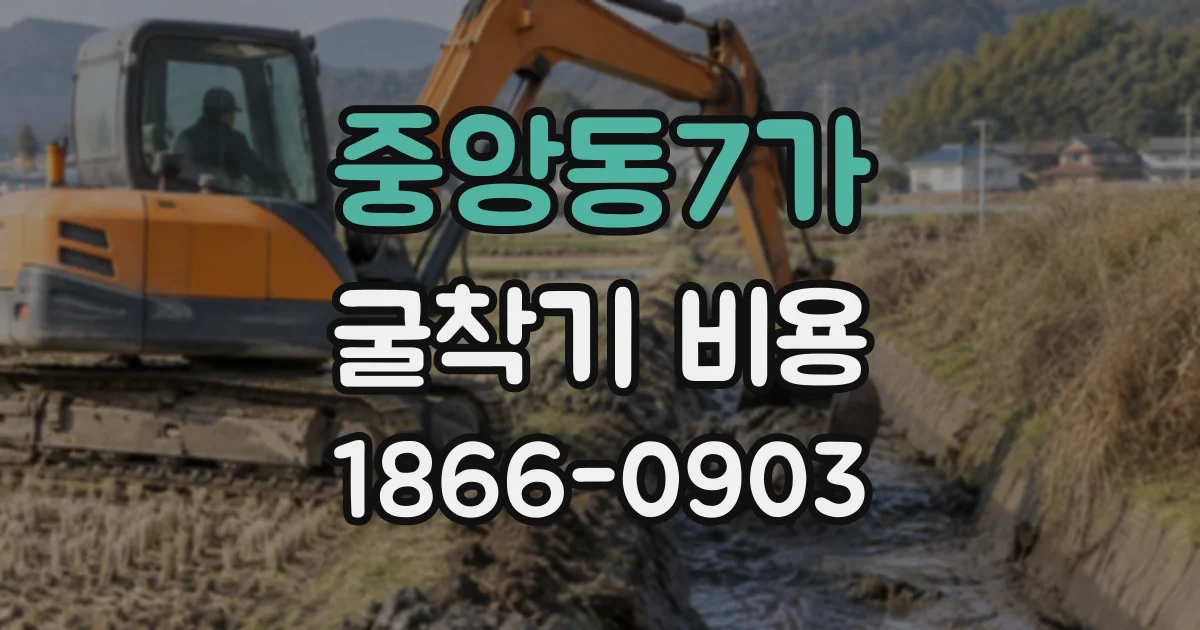 중앙동7가 굴착기비용