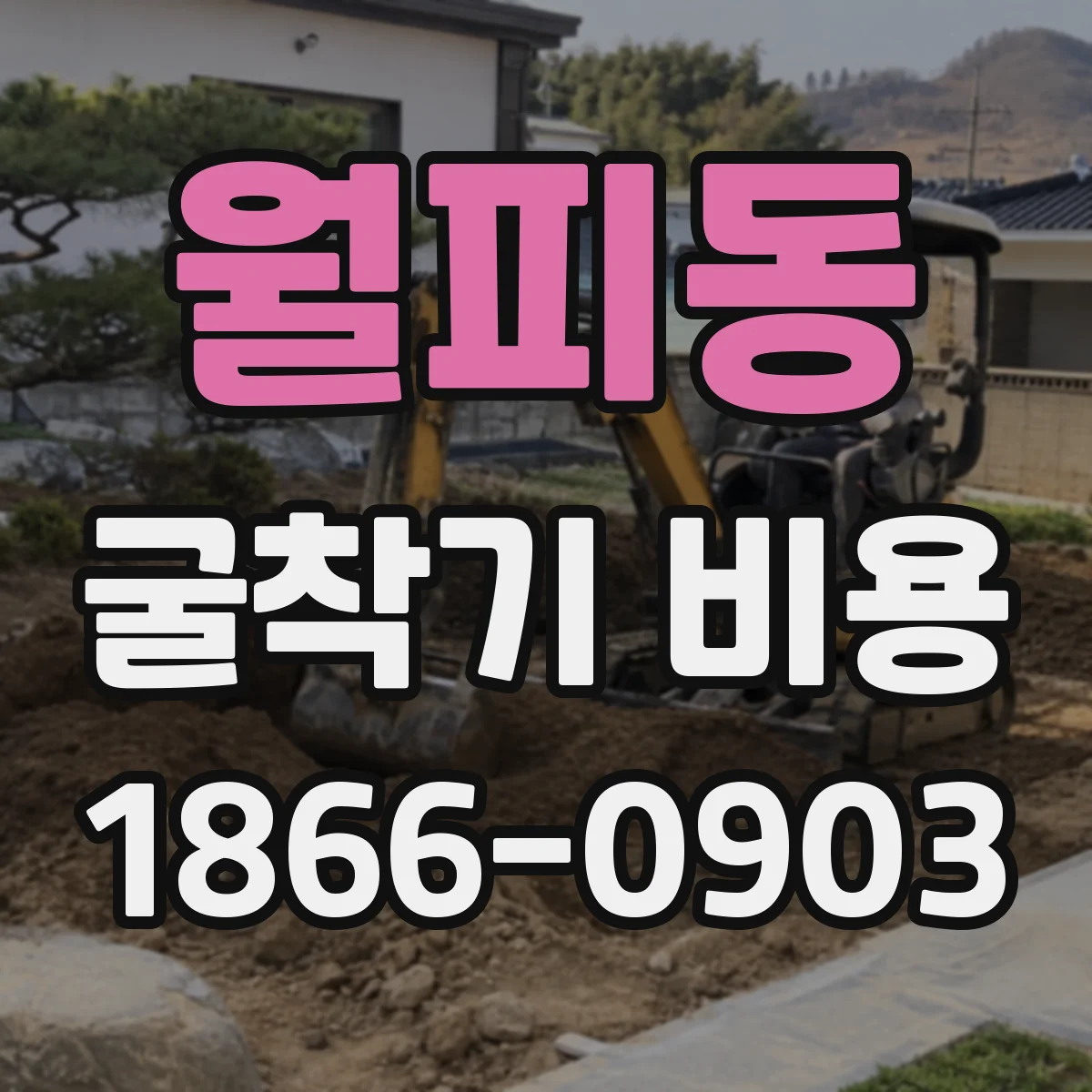 월피동 굴착기 비용
