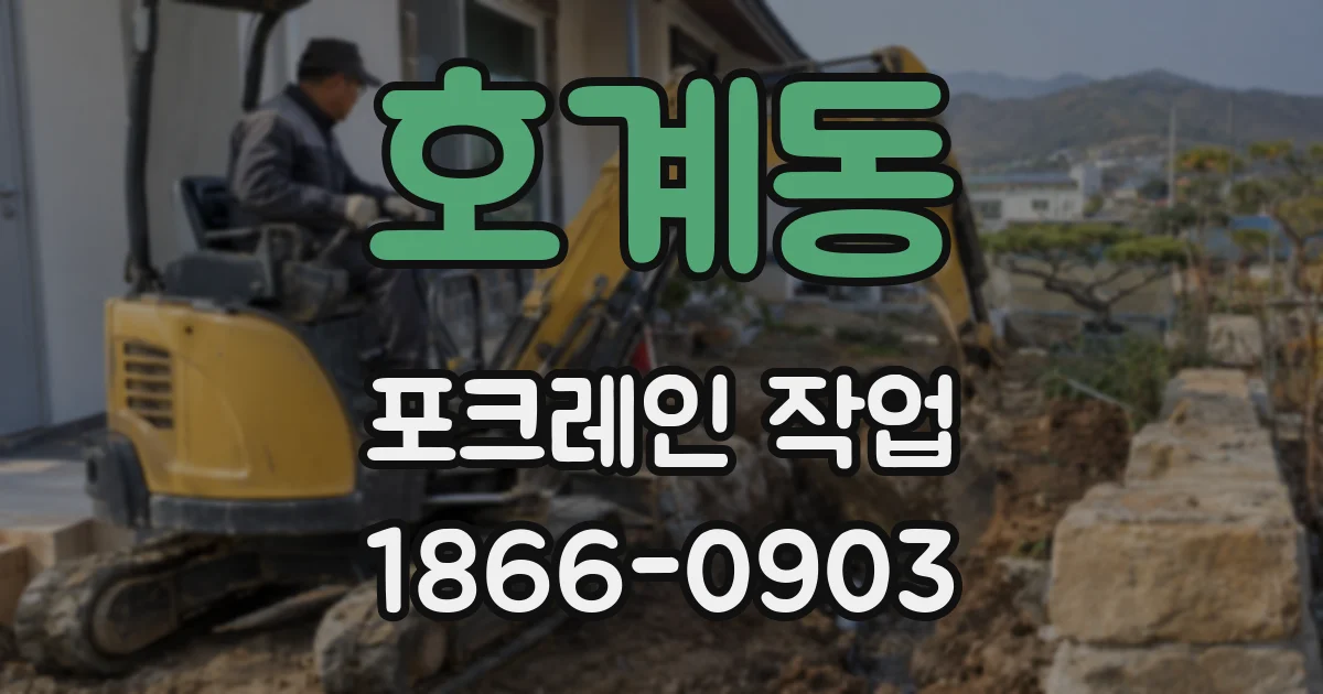 호계동 포크레인 작업