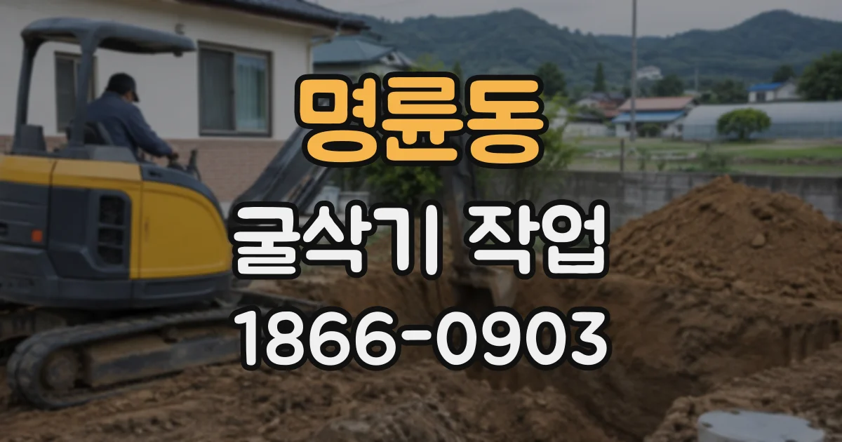 명륜동 굴삭기작업