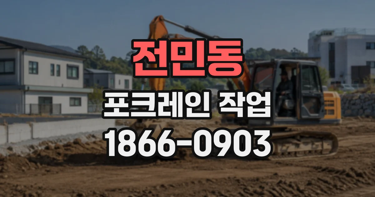 전민동 포크레인작업