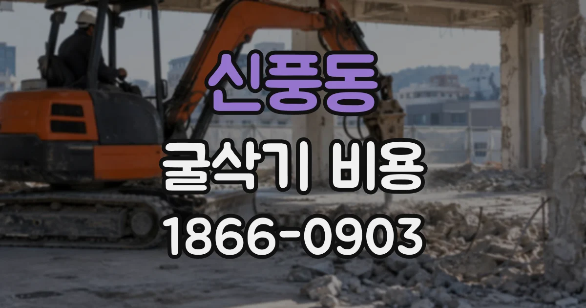 신풍동 굴삭기비용