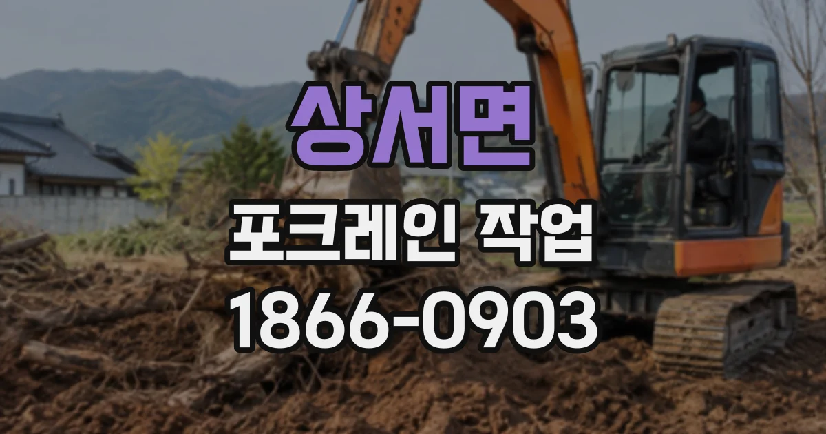 상서면 포크레인작업 나무를 뽑은 뒤 터 고르기는 어떻게 진행할까