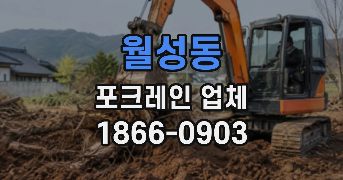 월성동 포크레인업체