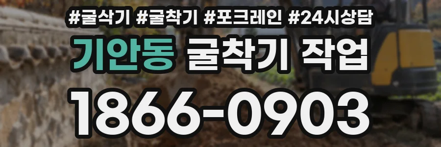 기안동 굴착기 작업