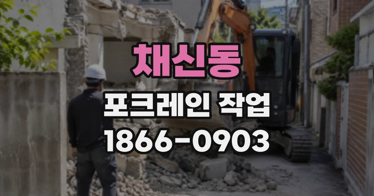 채신동 포크레인작업