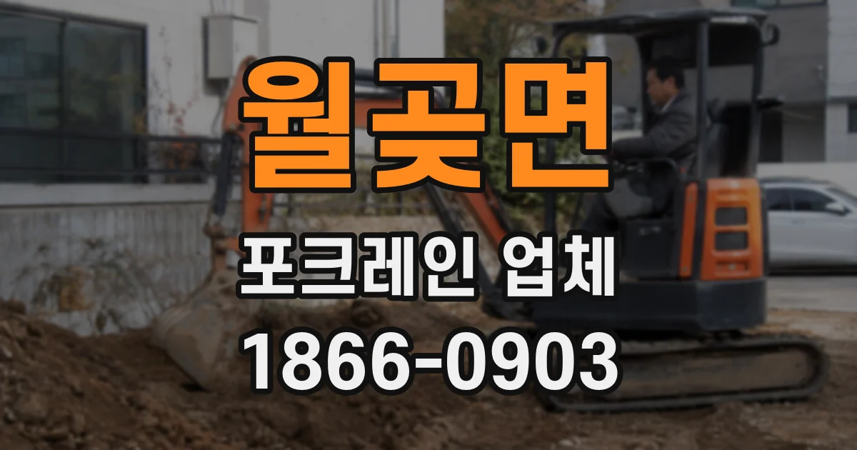 월곶면 포크레인 업체