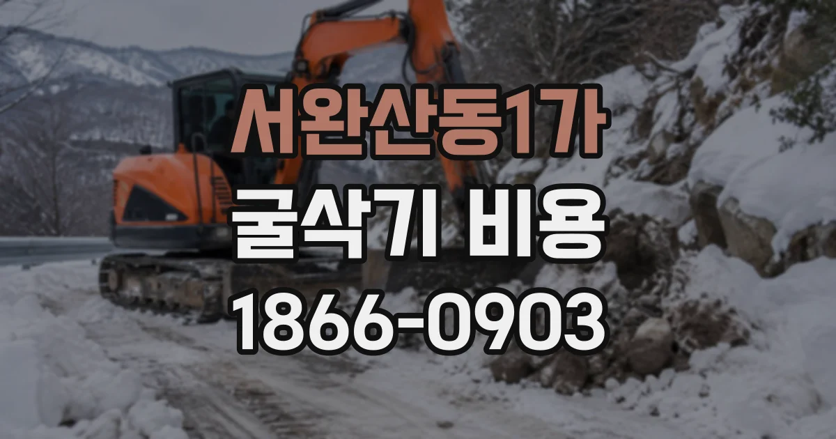 서완산동1가 굴삭기비용