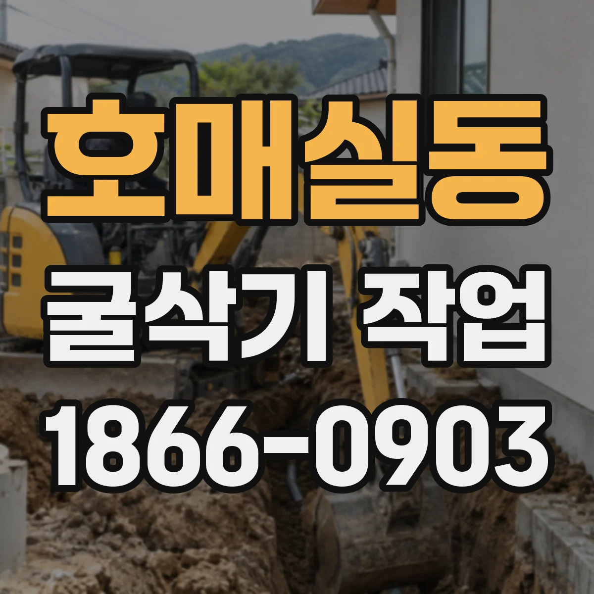호매실동 굴삭기 작업