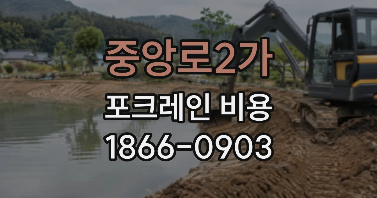 중앙로2가 포크레인비용
