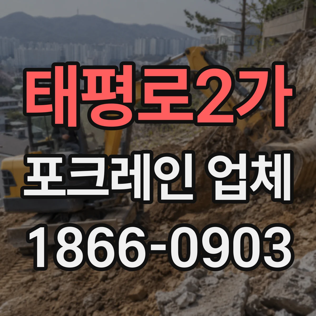 태평로2가 포크레인 업체