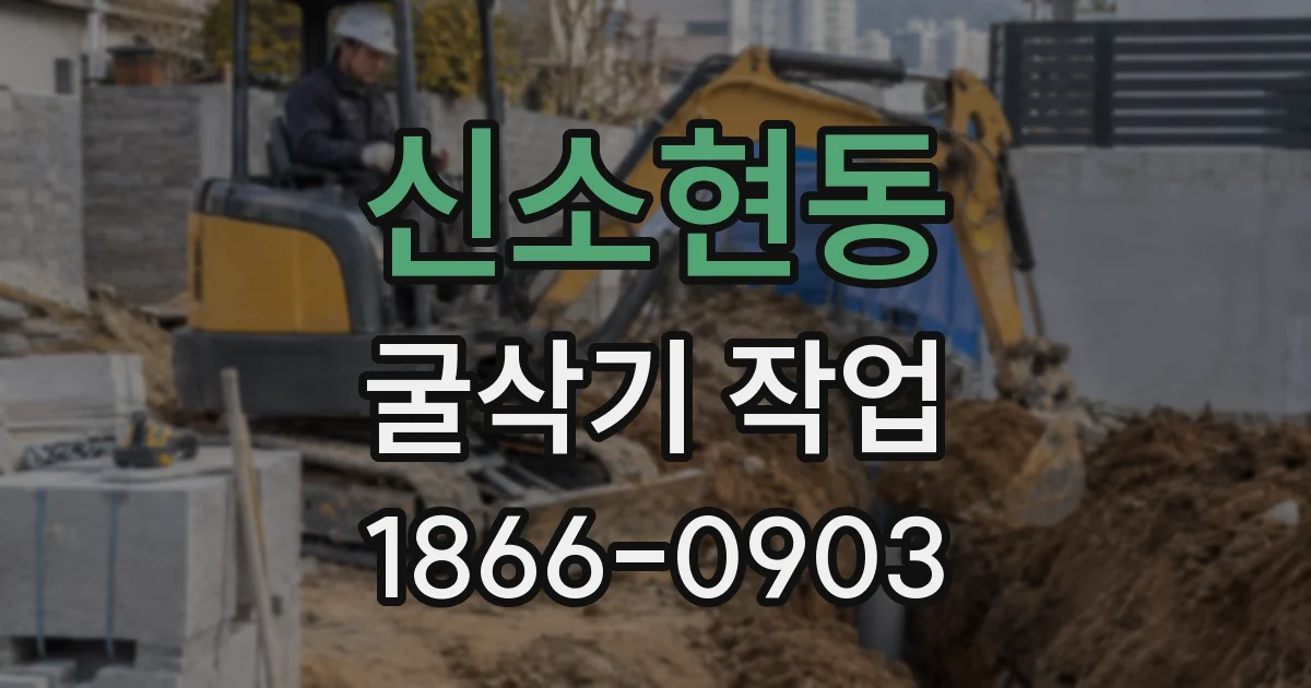 신소현동 굴삭기 작업
