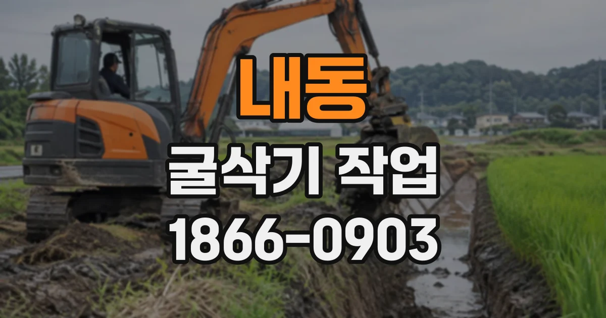 내동 굴삭기작업