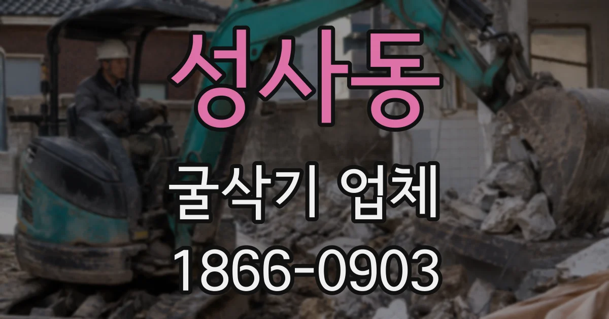 성사동 굴삭기 업체