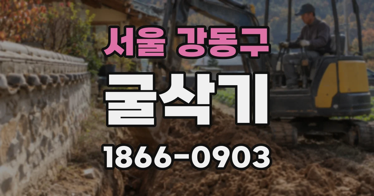 서울 강동구 굴삭기