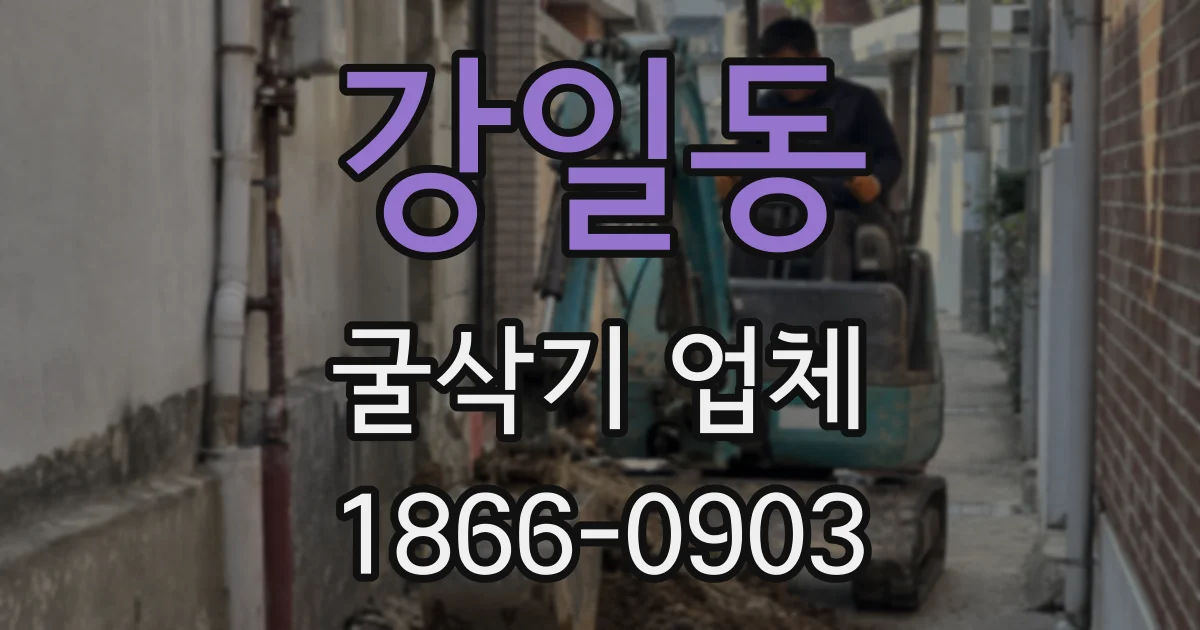 강일동 굴삭기 업체