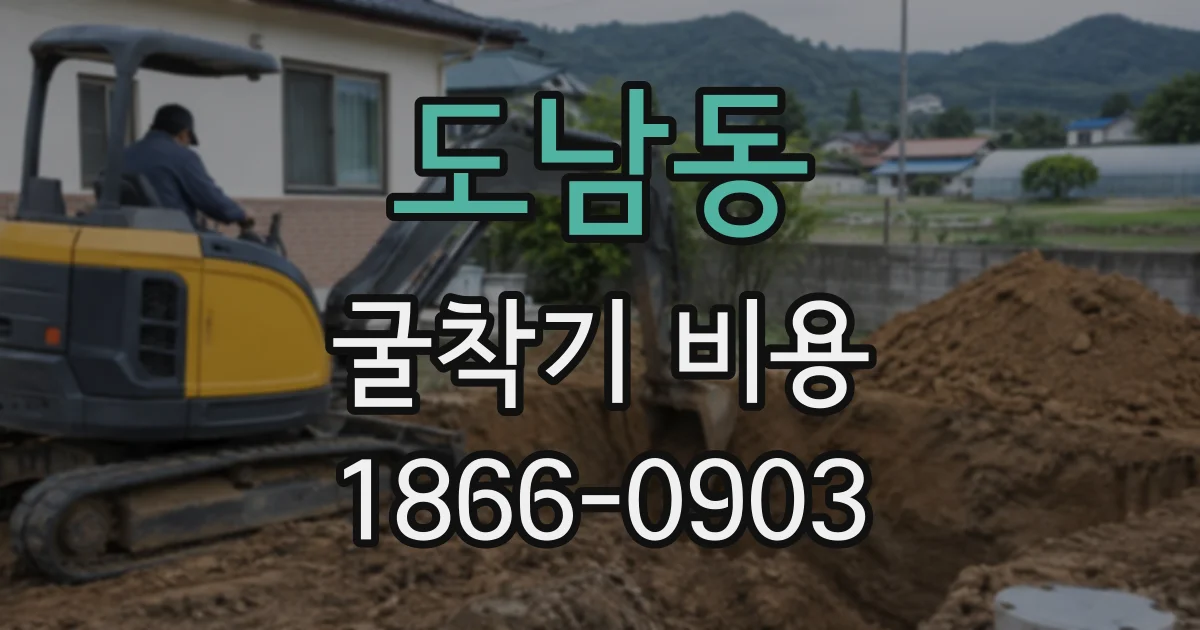 도남동 굴착기비용