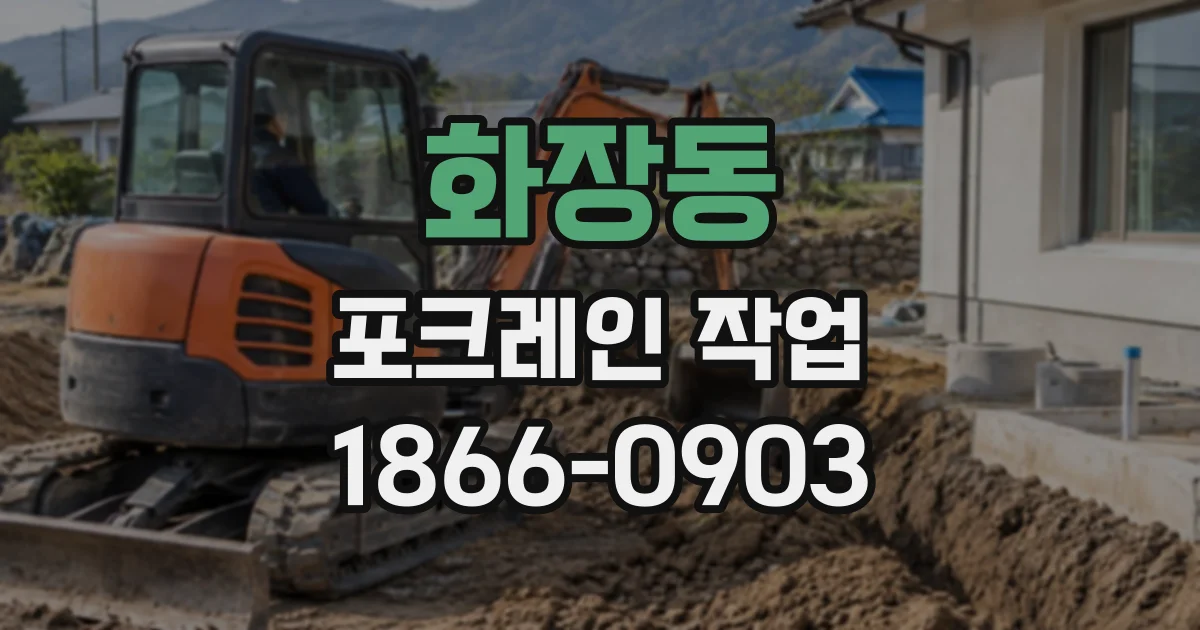 화장동 포크레인작업