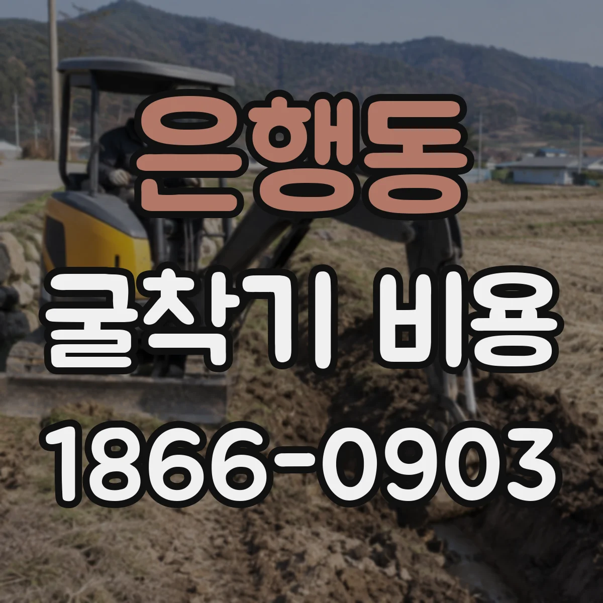 은행동 굴착기 비용