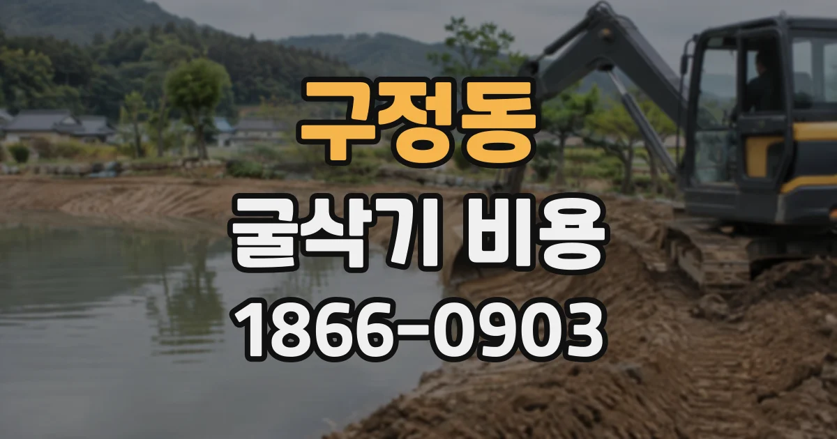 구정동 굴삭기비용