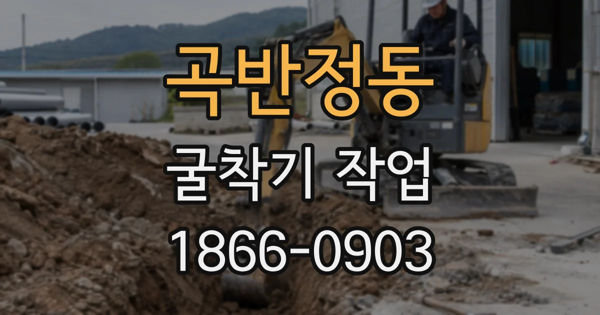 곡반정동 굴착기 작업