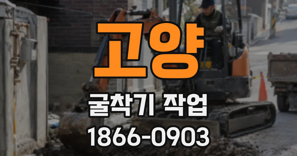 고양 굴착기 작업