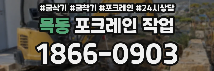 목동 포크레인 작업