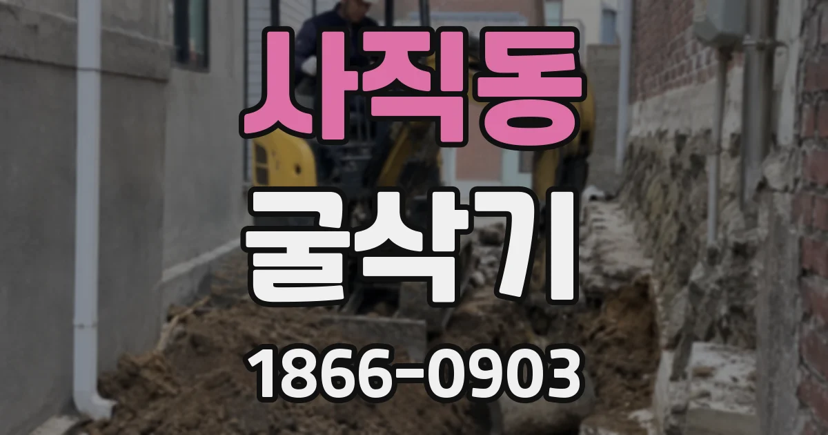 사직동 굴삭기